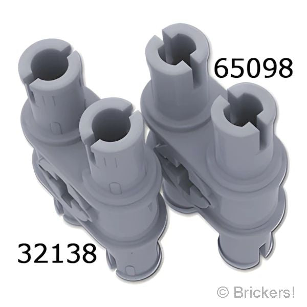 LEGOR パーツ 6315900 テクニック ピン ダブル - 強化版：[Light Bluish Gray / グレー] 65098-194 の商品ページ｜レゴRパーツ バラ売りのブリッカーズ
