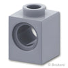 テクニック ブロック 1 x 1 - 1ホール：[Light Bluish Gray / グレー]
