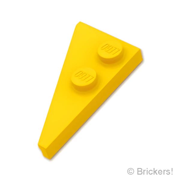 LEGOR レゴ パーツ 6527821 ウェッジ プレート 4 x 2 - ポインテッド 右：[Yellow / イエロー] 65426-024 