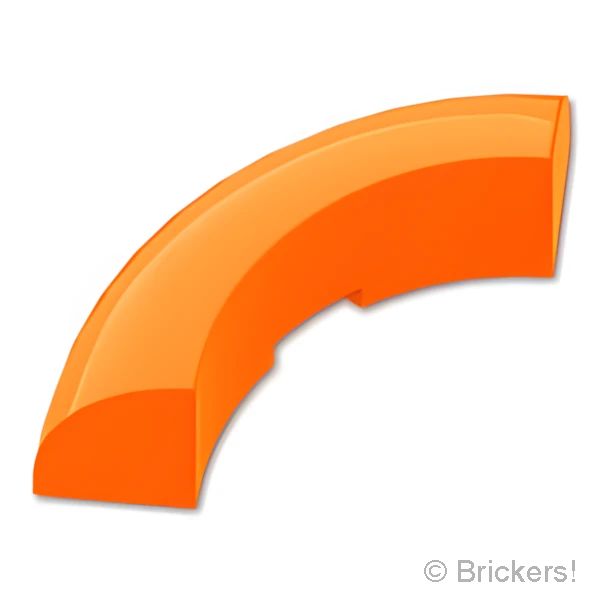 LEGOR パーツ 6415898 ブロック ラウンドコーナー 3 x 3 x 1 スタッドなし：[Orange / オレンジ] 65617-106 の商品ページ｜レゴRパーツ バラ売りのブリッカーズ