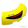 ブロック ラウンド コーナー 3 x 3 x 1 スタッドなし - SL 63右：[Yellow / イエロー]