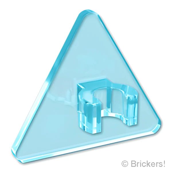 LEGOR パーツ 6532268 標識 2 x 2 - トライアングル：[Tr,Lt Blue / トランスライトブルー] 65676-042 の商品ページ｜レゴRパーツ バラ売りのブリッカーズ