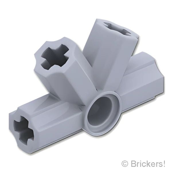 LEGOR パーツ 6508519 テクニック 十字軸＆ピン コネクター アングル 4分岐60°/180°：[Light Bluish Gray / グレー] 6611-194 の商品ページ｜レゴRパーツ バラ売りのブリッカーズ