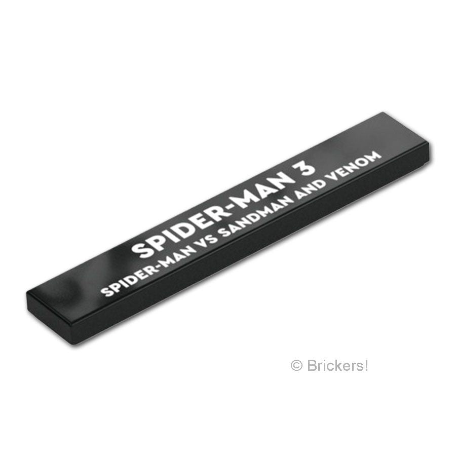 LEGO® パーツ 6584367 タイル 1 x 6 - スパイダーマン3 タイトルサイン：[Black / ブラック] 6636pb393-026 