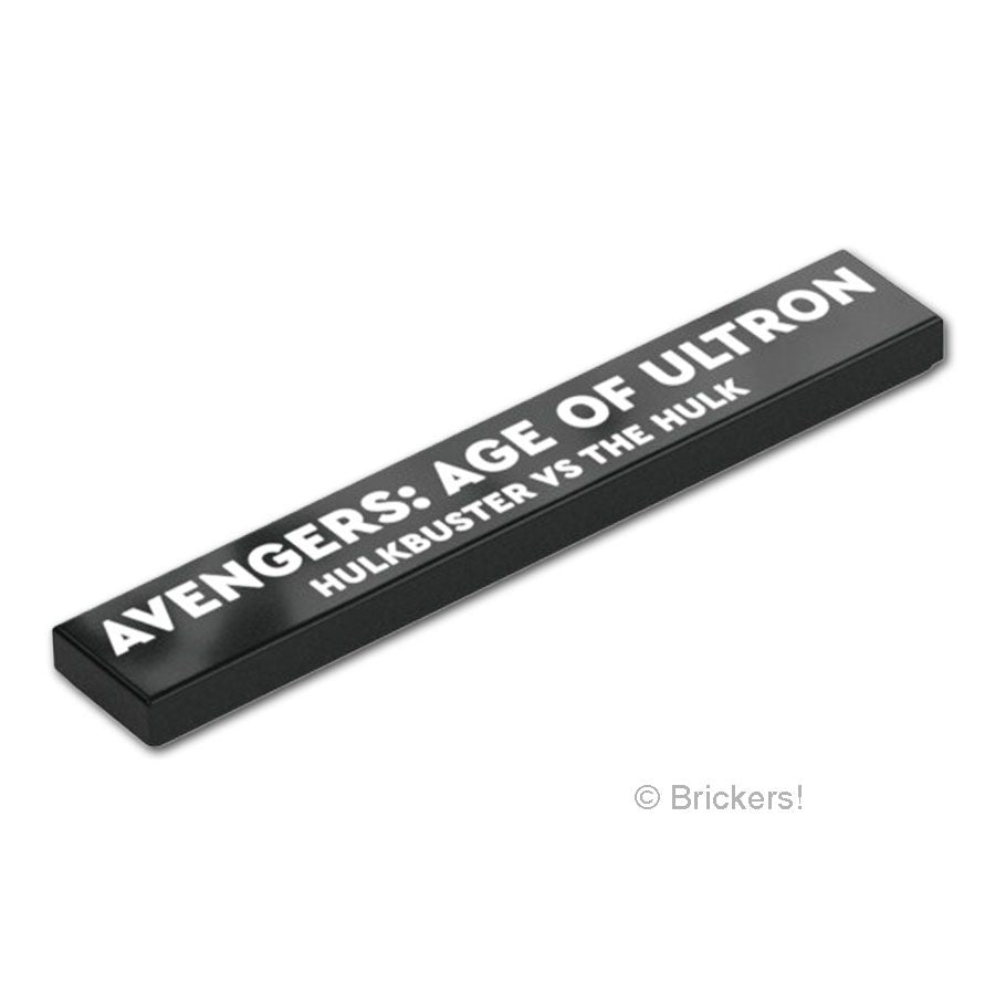 LEGO® パーツ 6586480 タイル 1 x 6 - アベンジャーズ：エイジ・オブ・ウルトロン タイトルサイン：[Black / ブラック] 6636pb394-026 