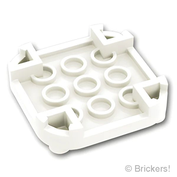 LEGOR パーツ 6315195 プレート 4 x 4 - ラウンド コーナー / 4足：[White / ホワイト] 66792-001 の商品ページ｜レゴRパーツ バラ売りのブリッカーズ