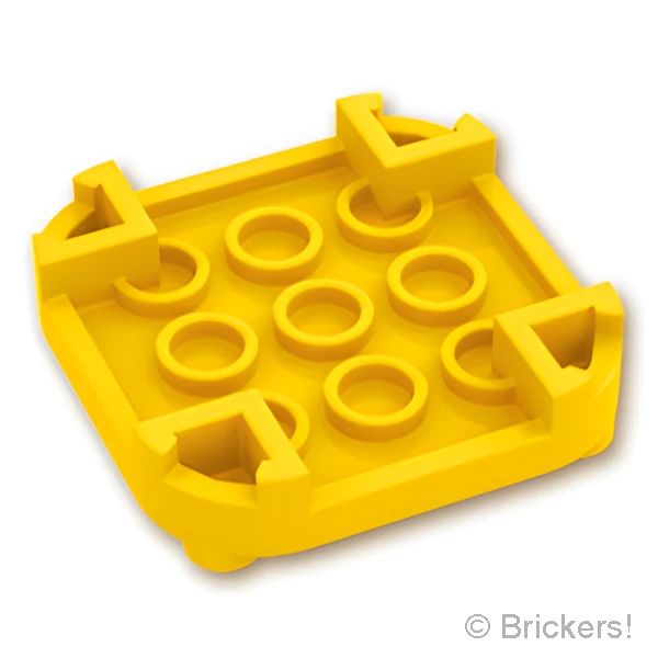 LEGO® パーツ 6314197 プレート 4 x 4 - ラウンド コーナー / 4足：[Yellow / イエロー] 66792-024 の商品ページ｜レゴRパーツ バラ売りのブリッカーズ