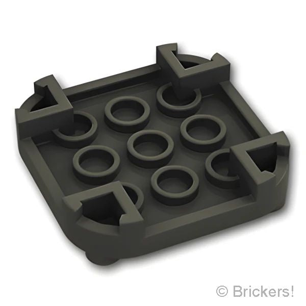 LEGOR パーツ 6312482 プレート 4 x 4 - ラウンド コーナー / 4足：[Black / ブラック] 66792-026 の商品ページ｜レゴRパーツ バラ売りのブリッカーズ