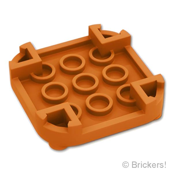 LEGOR パーツ 6308871 プレート 4 x 4 - ラウンド コーナー / 4足：[Dark Orange / ダークオレンジ] 66792-038 の商品ページ｜レゴRパーツ バラ売りのブリッカーズ