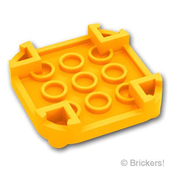 LEGOR パーツ 6308882 プレート 4 x 4 - ラウンド コーナー / 4足：[Bt,Lt Orange / ブライトライトオレンジ] 66792-191 の商品ページ｜レゴRパーツ バラ売りのブリッカーズ