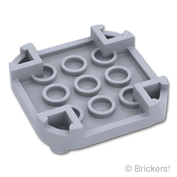 LEGOR パーツ 6294703 プレート 4 x 4 - ラウンド コーナー / 4足：[Light Bluish Gray / グレー] 66792-194 の商品ページ｜レゴRパーツ バラ売りのブリッカーズ