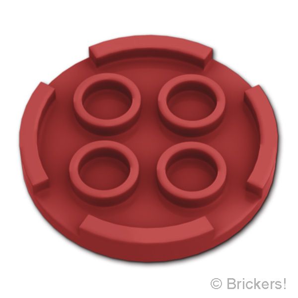LEGO® パーツ 6586345 タイル ラウンド 3 x 3 - アイアンマン メカニカルジョイント：[Dark Red / ダークレッド] 67095pb122-154 