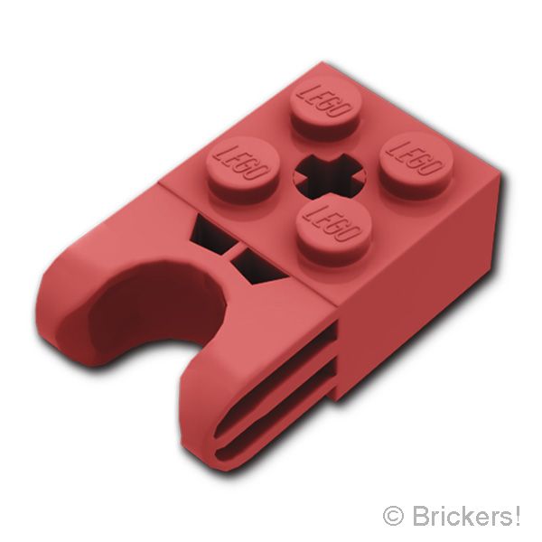 LEGO® パーツ 6596471 テクニック ブロック ボールジョイント 2 x 2 - ソケット / 軸穴：[Dark Red / ダークレッド] 67696-154 