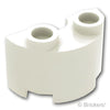 シリンダー ハーフ 1 x 2 x 1 - カットアウト：[White / ホワイト]