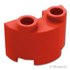 シリンダー ハーフ 1 x 2 x 1 - カットアウト：[Red / レッド]
