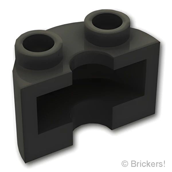 LEGOR パーツ 6308032 シリンダー ハーフ 1 x 2 x 1 - カットアウト：[Black / ブラック] 68013-026 の商品ページ｜レゴRパーツ バラ売りのブリッカーズ