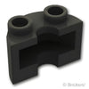 シリンダー ハーフ 1 x 2 x 1 - カットアウト：[Black / ブラック]