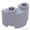 シリンダー ハーフ 1 x 2 x 1 - カットアウト：[Light Bluish Gray / グレー]