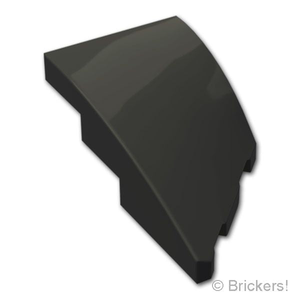 LEGO® パーツ 6522832 ウェッジ カーブ4 x 2 - 左：[Black / ブラック] 6930-026 