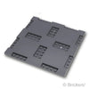 ブロック 16 x 16 x 2/3 - インデント 1 x 4 & 2 x 4：[Dark Bluish Gray / ダークグレー]