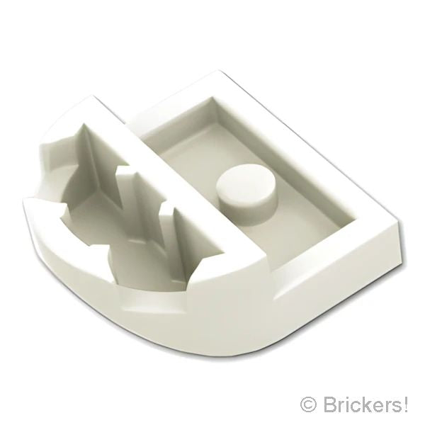 LEGOR パーツ 6554300 ブロック ラウンド 2 x 2 x 2/3 - 半円カーブトップ：[White / ホワイト] 7037-001 の商品ページ｜レゴRパーツ バラ売りのブリッカーズ