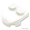 ブロック ラウンド 2 x 2 x 2/3 - 半円カーブトップ：[White / ホワイト]