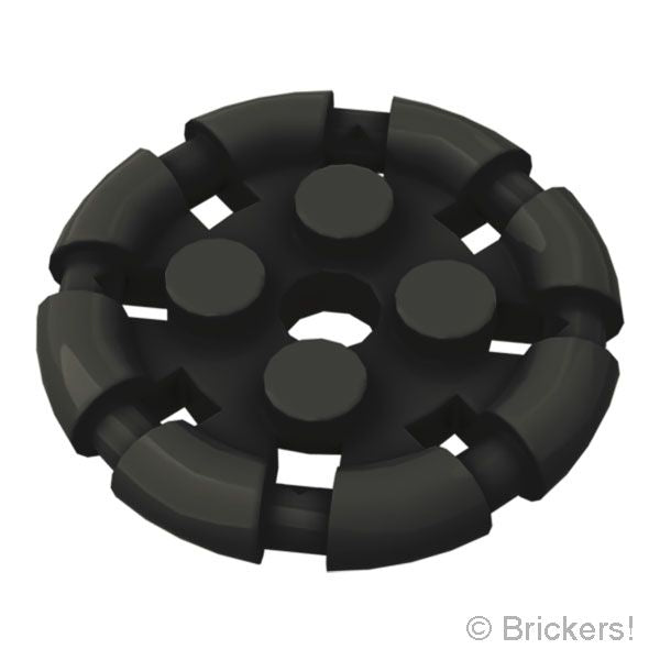 LEGO® パーツ 6537354 プレート 2 x 2 - バーフレーム ラウンド：[Black / ブラック] 7068-026 