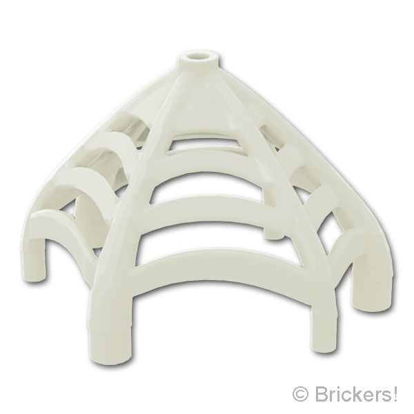 LEGO® パーツ 6519729 円錐形のクモの巣 - フレキシブルラバー：[White / ホワイト] 7095-001 