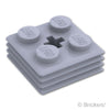 ブロック 2 x 2 x 2/3 - リブ / 十字穴：[Light Bluish Gray / グレー]
