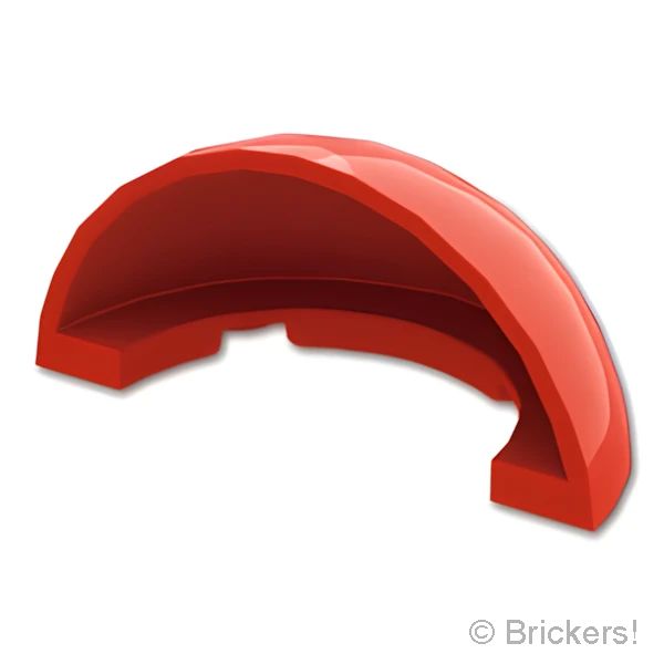 LEGO® パーツ 6527060 ウィンドスクリーン 3 x 6 x 2 1/3 - 1/4スフィア：[Red / レッド] 7202-021 の商品ページ｜レゴRパーツ バラ売りのブリッカーズ