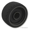 ホイール 24mm x 12mm - タイヤ一体成型 / ピンホール：[Black / ブラック]