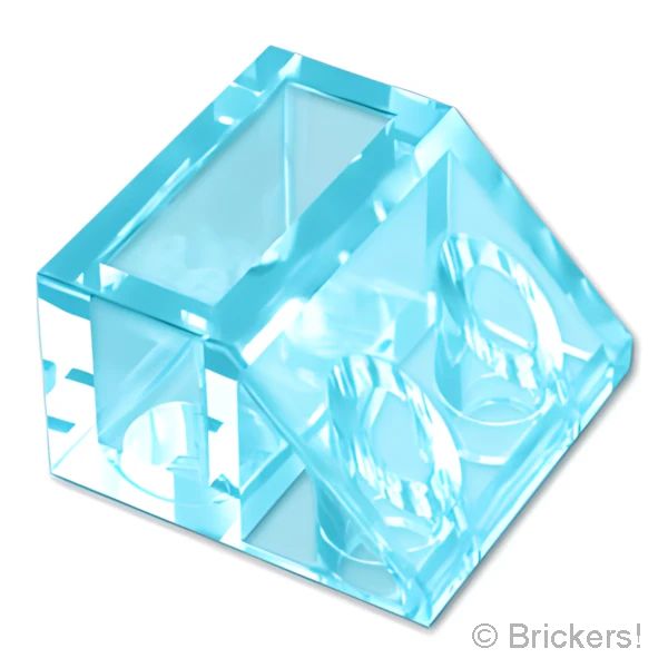 LEGO® パーツ 6533190 スロープ インバート 45° 2 x 2 - ボトムチューブ無し：[Tr,Lt Blue / トランスライトブルー] 7261-042 の商品ページ｜レゴRパーツ バラ売りのブリッカーズ