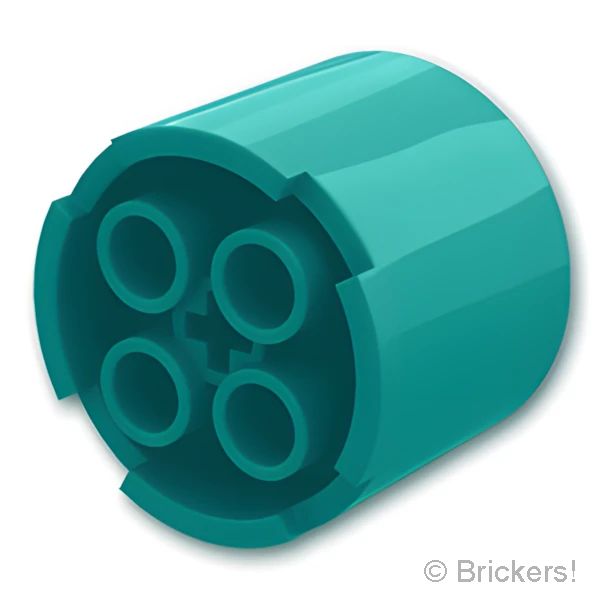 LEGOR パーツ 6365001 ブロック ラウンド 3 x 3 x 2 - 凹センター / 軸穴：[Dark Turquoise / ダークターコイズ] 73111-107 の商品ページ｜レゴRパーツ バラ売りのブリッカーズ