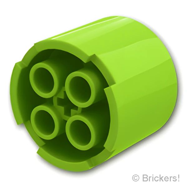 LEGOR パーツ 6399755 ブロック ラウンド 3 x 3 x 2 - 凹センター / 軸穴：[Lime / ライム] 73111-119 の商品ページ｜レゴRパーツ バラ売りのブリッカーズ