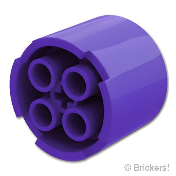 LEGOR パーツ 6446088 ブロック ラウンド 3 x 3 x 2 - 凹センター / 軸穴：[Dark Purple / ダークパープル] 73111-268 の商品ページ｜レゴRパーツ バラ売りのブリッカーズ