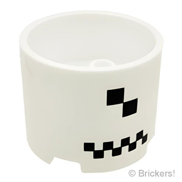 LEGOR レゴ パーツ 6484829 ブロック ラウンド 3 x 3 x 2 - チェッカー模様：[White / ホワイト] 73111pb006-001 