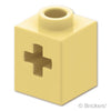 テクニック ブロック 1 x 1 - 軸穴：[Tan / タン]