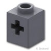 テクニック ブロック 1 x 1 - 軸穴：[Dark Bluish Gray / ダークグレー]