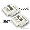 ブラケット 3 x 2 x 1 1/3：[White / ホワイト]
