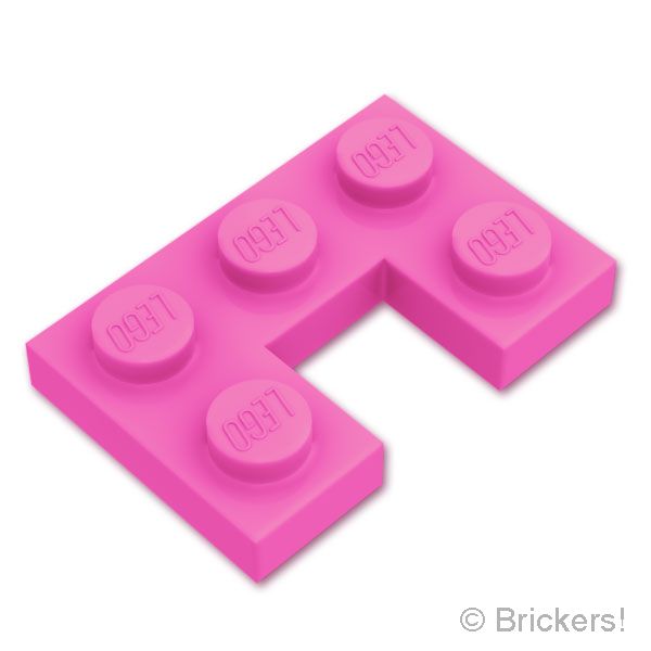 LEGO® パーツ 6451742 プレート 2 x 3 / 1 x 1 - カットアウト：[Dark Pink / ダークピンク] 73831-221 