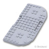 ブロック 8 x 16 x 2/3 - インデント 1 x 4 / 角丸コーナー：[Light Bluish Gray / グレー]