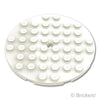 プレート ラウンド 8 x 8 - ピンホール：[White / ホワイト]
