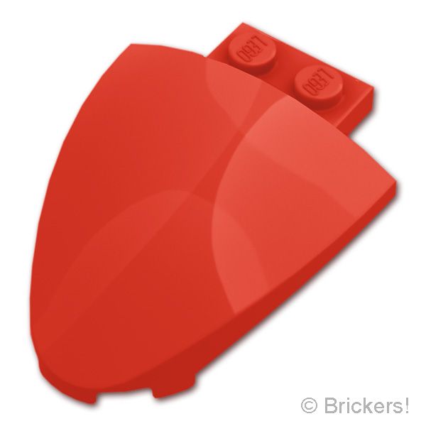 LEGO® パーツ 6595576 ブロック ラウンド 4 x 5 x 1 2/3 - ハーフオーバル：[Red / レッド] 7613-021 