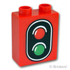 デュプロ ブロック 1 x 2 x 2 - 信号機：[Red / レッド]