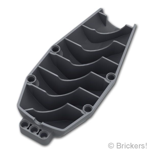 LEGO® パーツ 6563398 ミキサー車ドラム 7 x 15 x 5 ハーフ - 4ピンホール：[Dark Bluish Gray / ダークグレー] 7673-199 