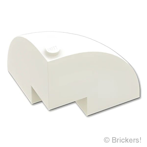LEGOR パーツ 6334266/6546159 ブロック ラウンド コーナー 5 x 5 x 3 1/3 - ドームトップ：[White / ホワイト] 76776-001 の商品ページ｜レゴRパーツ バラ売りのブリッカーズ