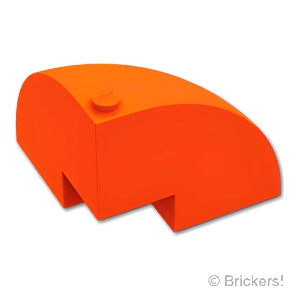 LEGOR パーツ 6524594 ブロック ラウンド コーナー 5 x 5 x 3 1/3 - ドームトップ：[Reddish Orange / レディッシュオレンジ ] 76776-402 の商品ページ｜レゴRパーツ バラ売りのブリッカーズ