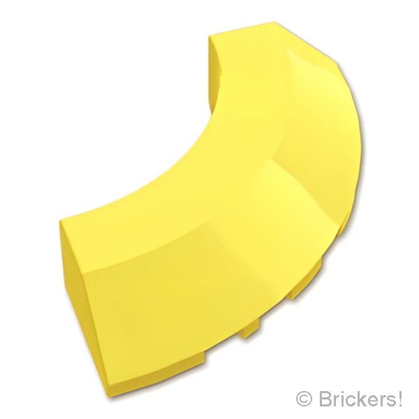 LEGOR パーツ 6462407 ラウンド コーナー ブロック?5 x 5 - エッジ付き：[Bt,Lt Yellow / ブライトライトイエロー] 76795-226 の商品ページ｜レゴRパーツ バラ売りのブリッカーズ