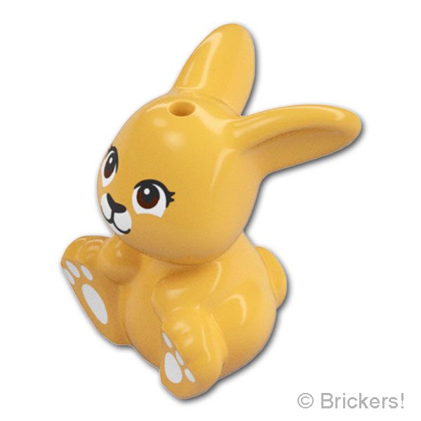 LEGO® パーツ 6581599 ウサギ - ミニドール風 - フレンズ：[Ochre Yellow / オーカーイエロー] 7687pb01-424 