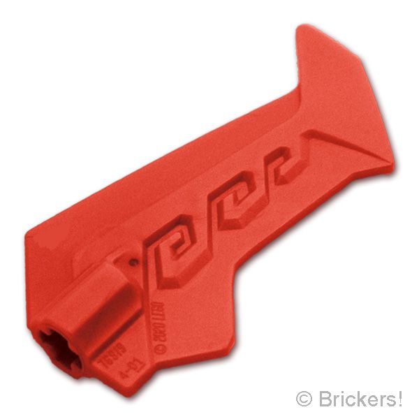 LEGO® パーツ 6441688/6615697 ラージ フィギュア ウェポン - ギザギザのブレード / 軸穴：[Red / レッド] 76919-021 